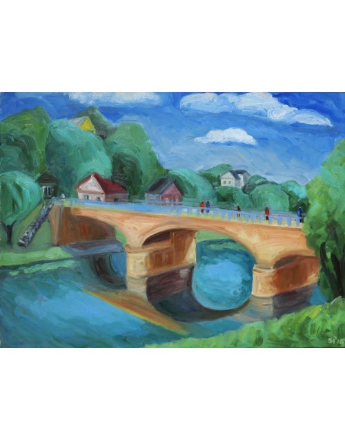Paveikslas | Aliejinė tapyba | Tiltas per Šventosios upę 