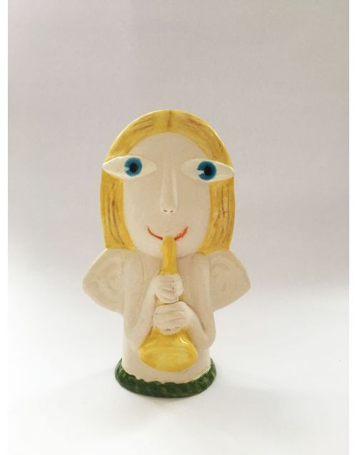 Keramika | Menininkas su negalia | Angelas su dūdele (PARDUOTA) 