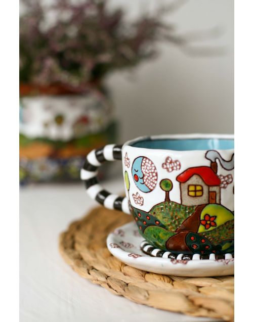 Keramika | Kaimiškas puodelis (PARDUOTA) 